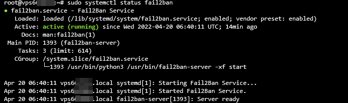 Checking Fail2Ban Status