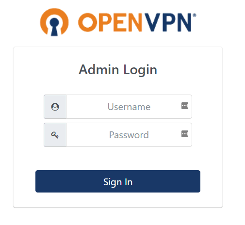 OpenVPN Admin Login-Page