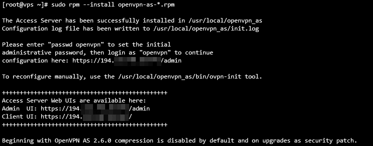 OpenVPN Installation Complete